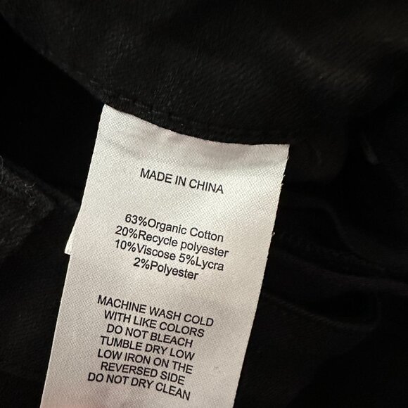 Quince Stretch High Rise Straight Leg Jeans Black Women's size 26 - Picture 3 of 8